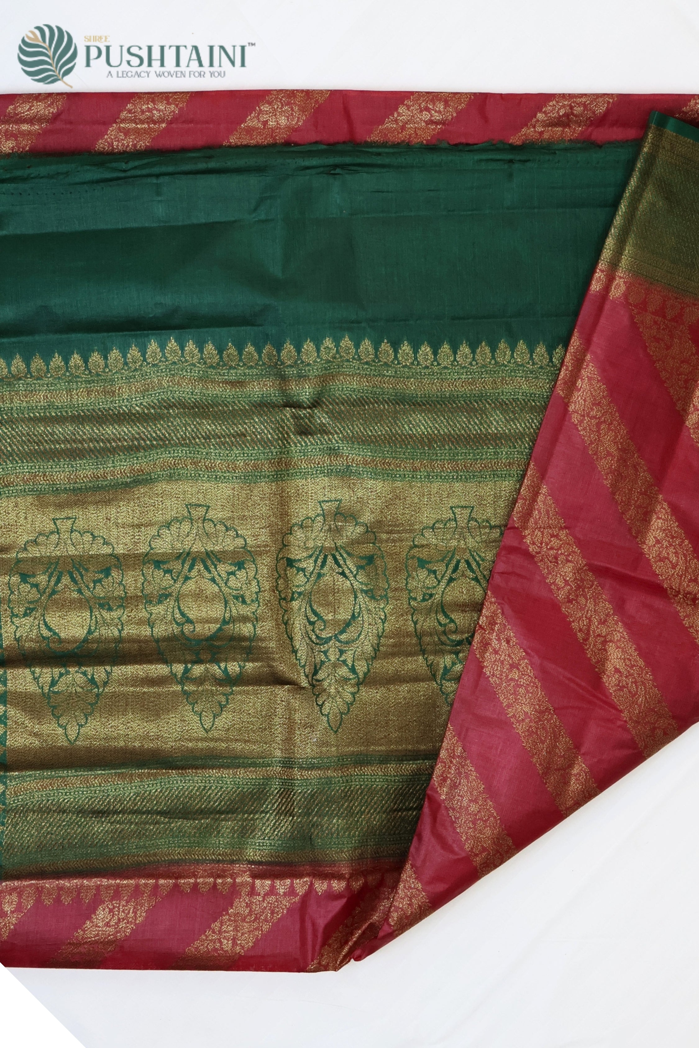 Vintage Maroon Pure Tussar Banarasi Silk Saree with Antique Zari work