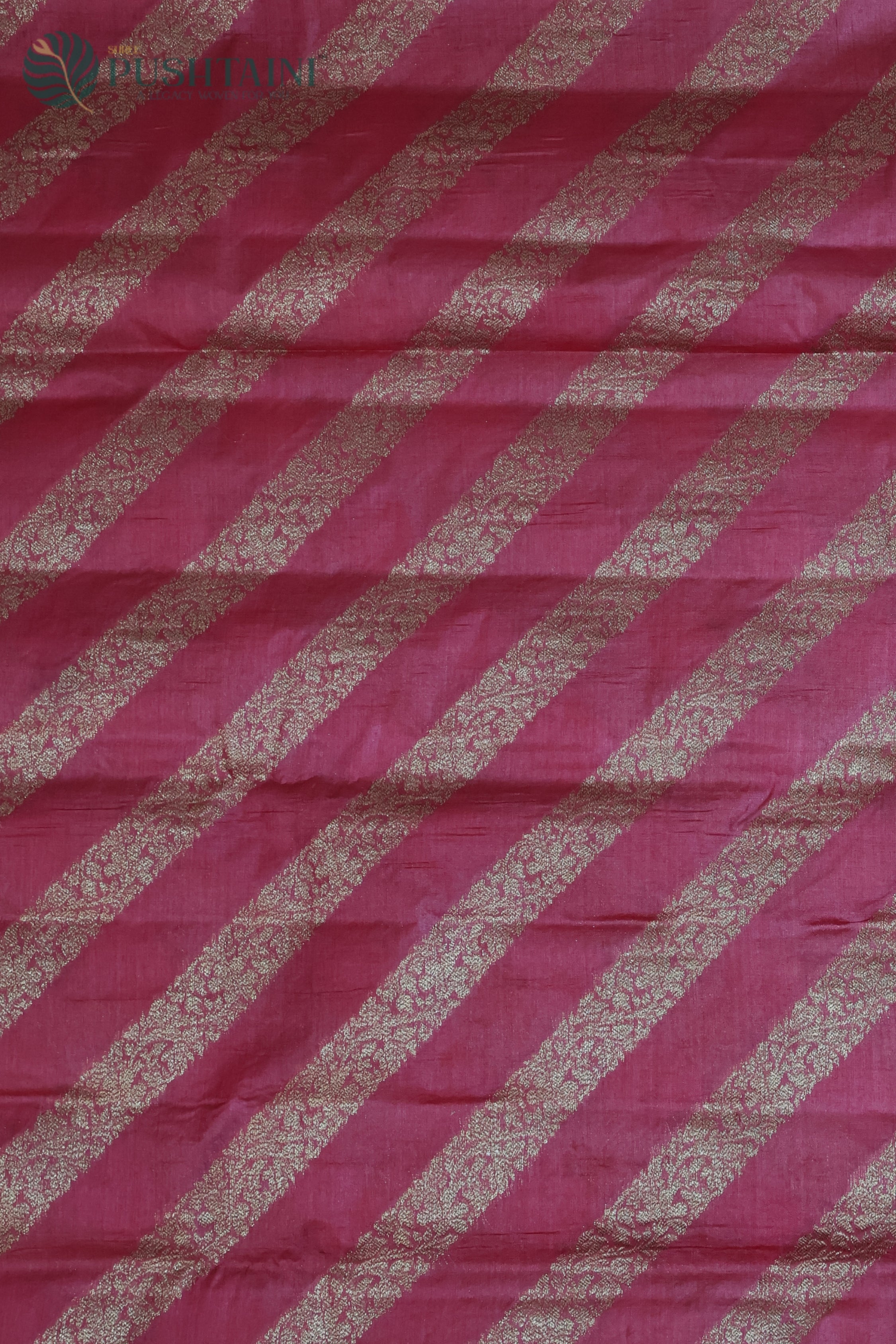 Vintage Maroon Pure Tussar Banarasi Silk Saree with Antique Zari work