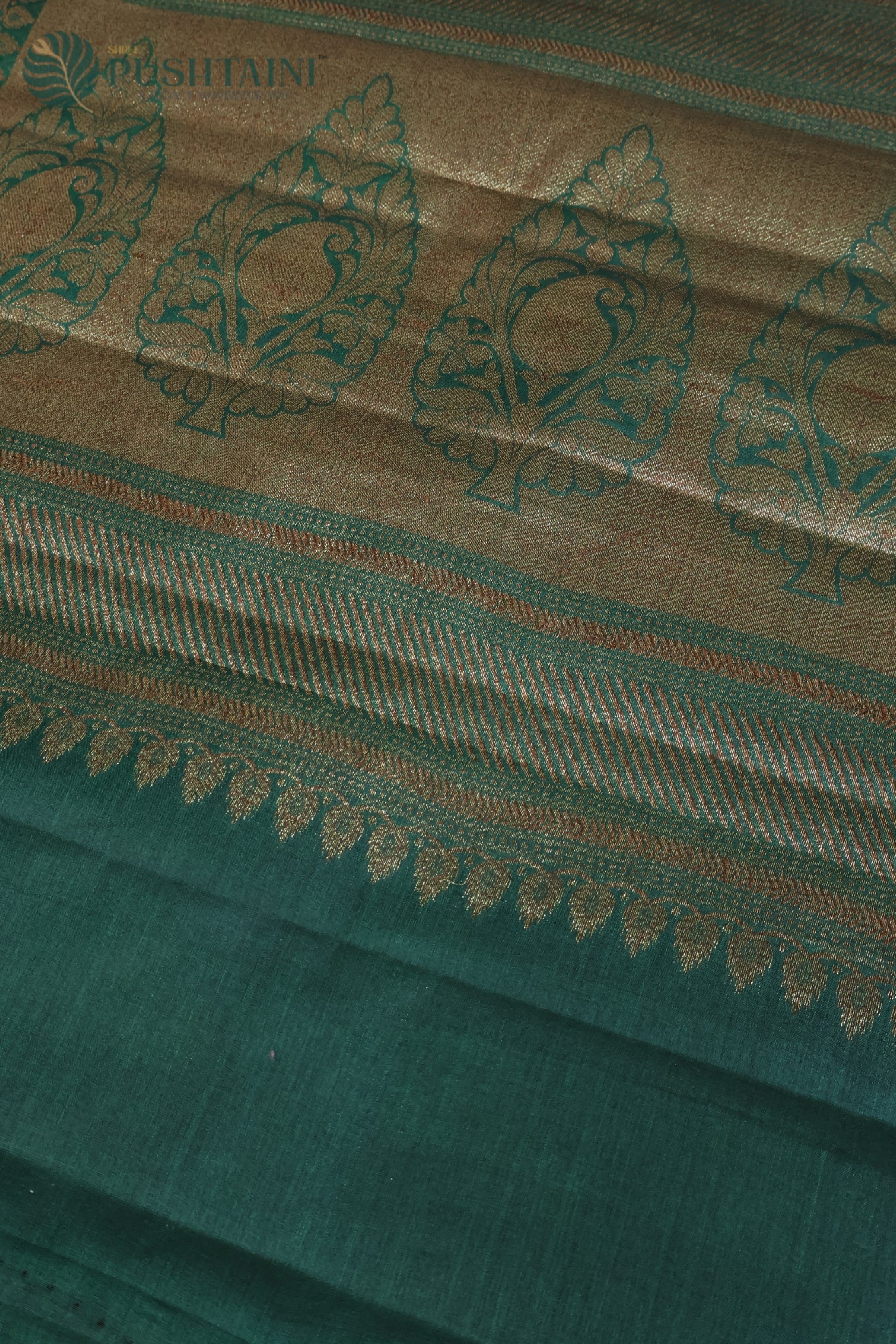 Vintage Maroon Pure Tussar Banarasi Silk Saree with Antique Zari work