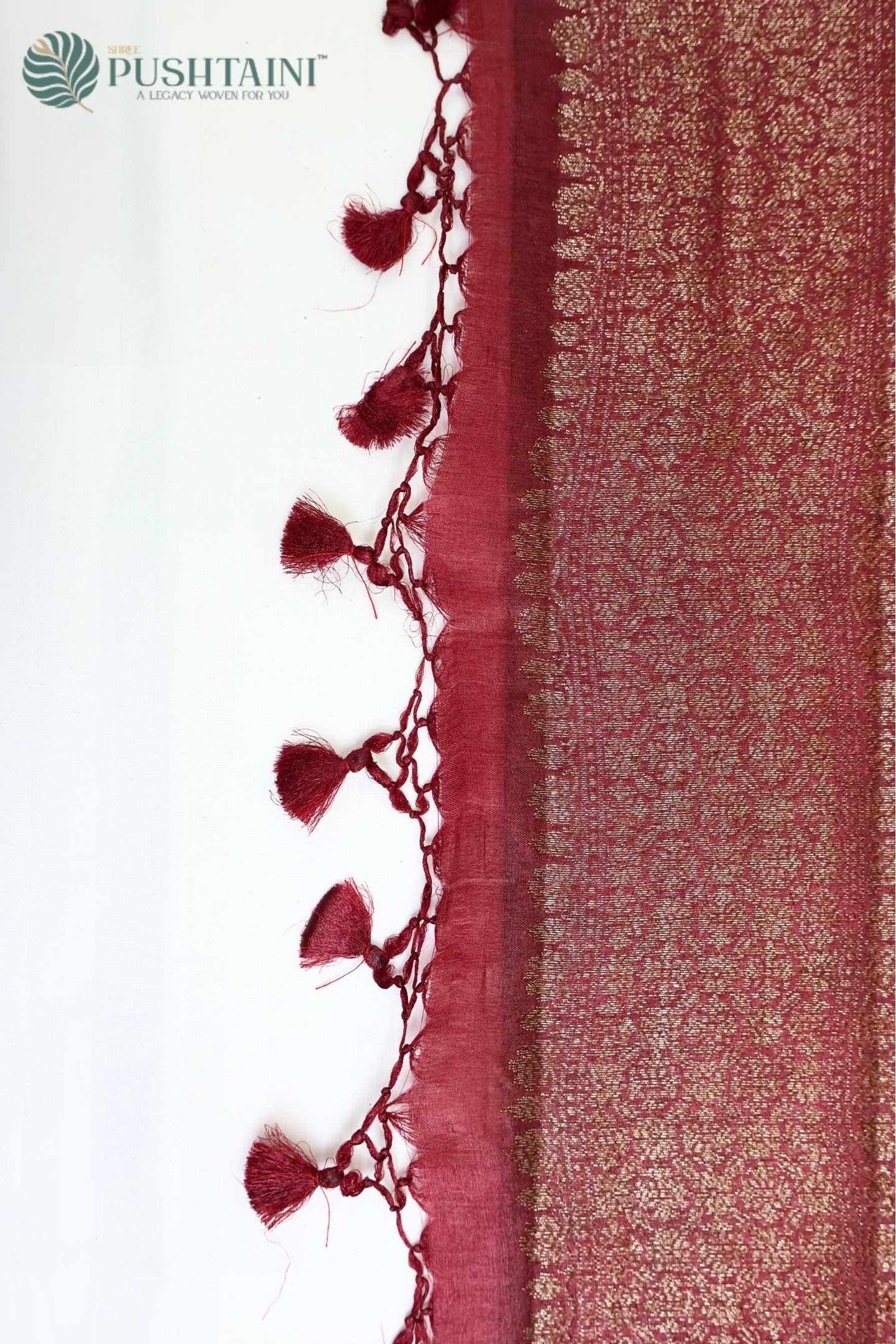 Bottle Green Pure Tussar Banarasi Silk Saree with Antique Zari work