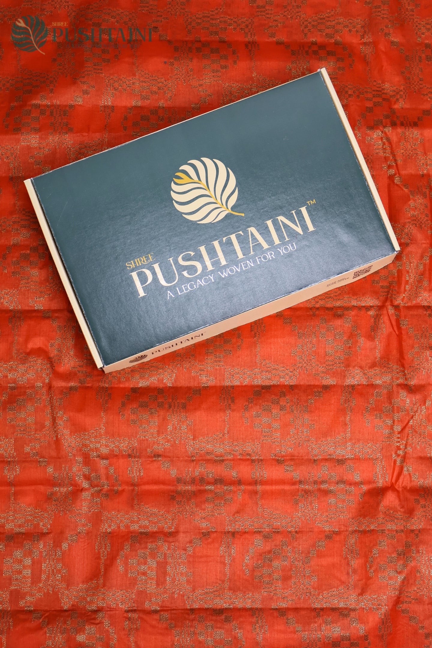 Orange Pure Tussar Banarasi Silk Saree with Antique Zari work