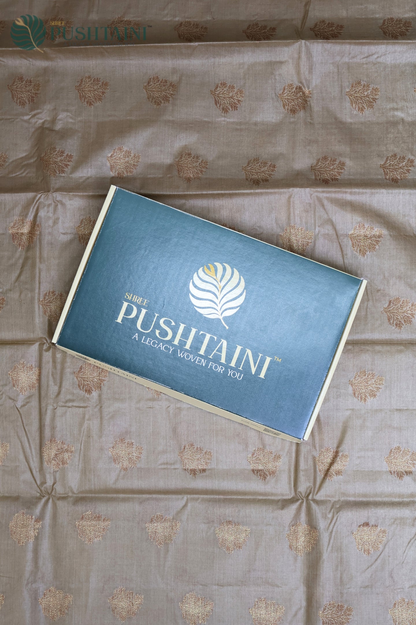 Dune Gold Pure Tussar Banarasi Silk Saree with Antique Zari work