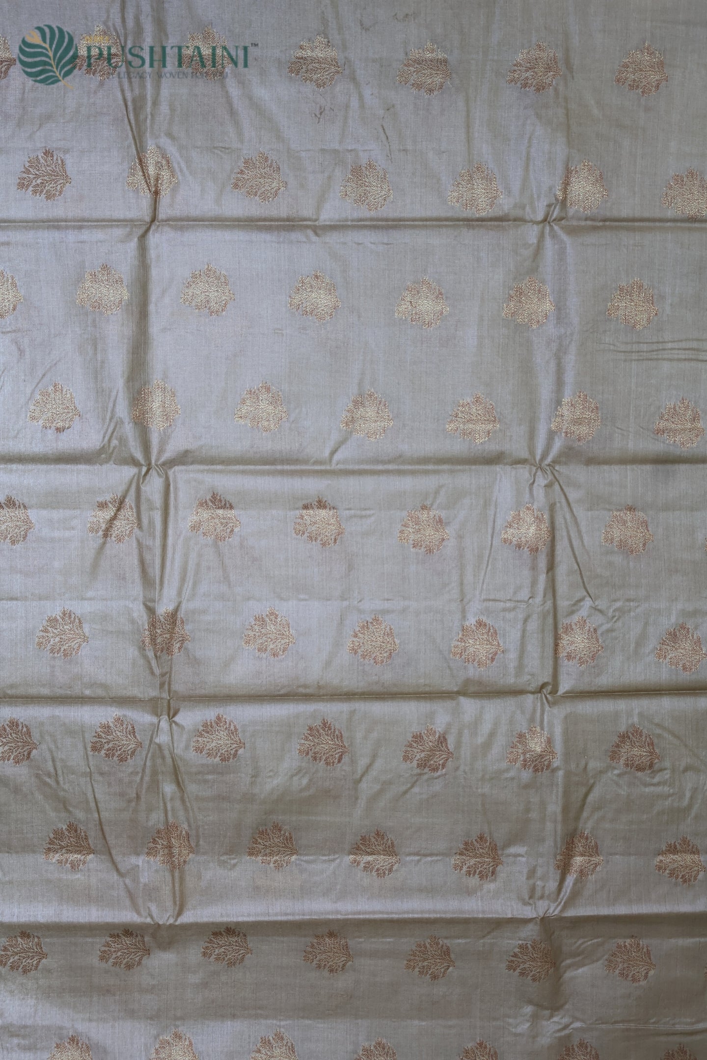 Dune Gold Pure Tussar Banarasi Silk Saree with Antique Zari work