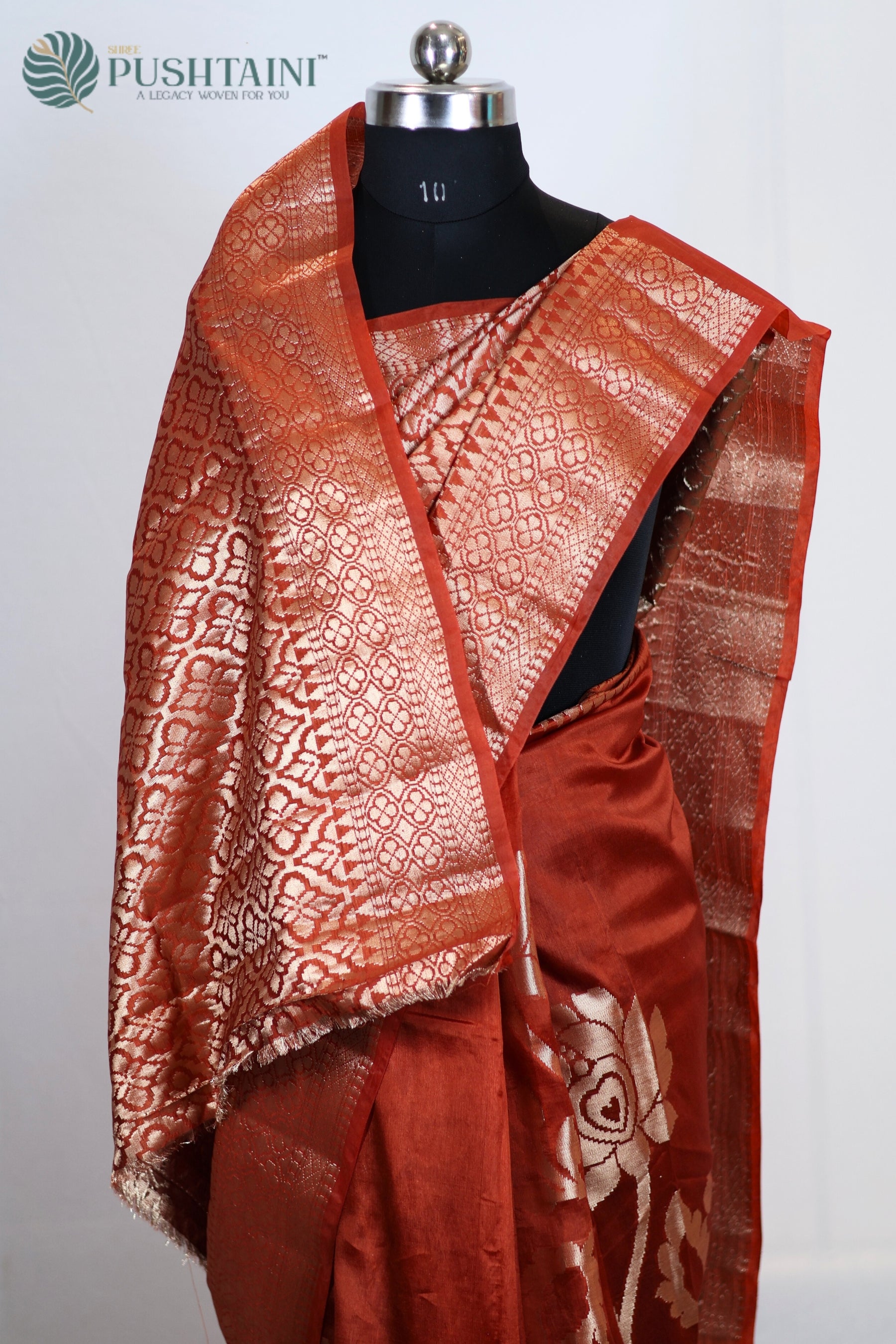 Mustard Semi Viscos Georgette Saree with Floral Jaal work