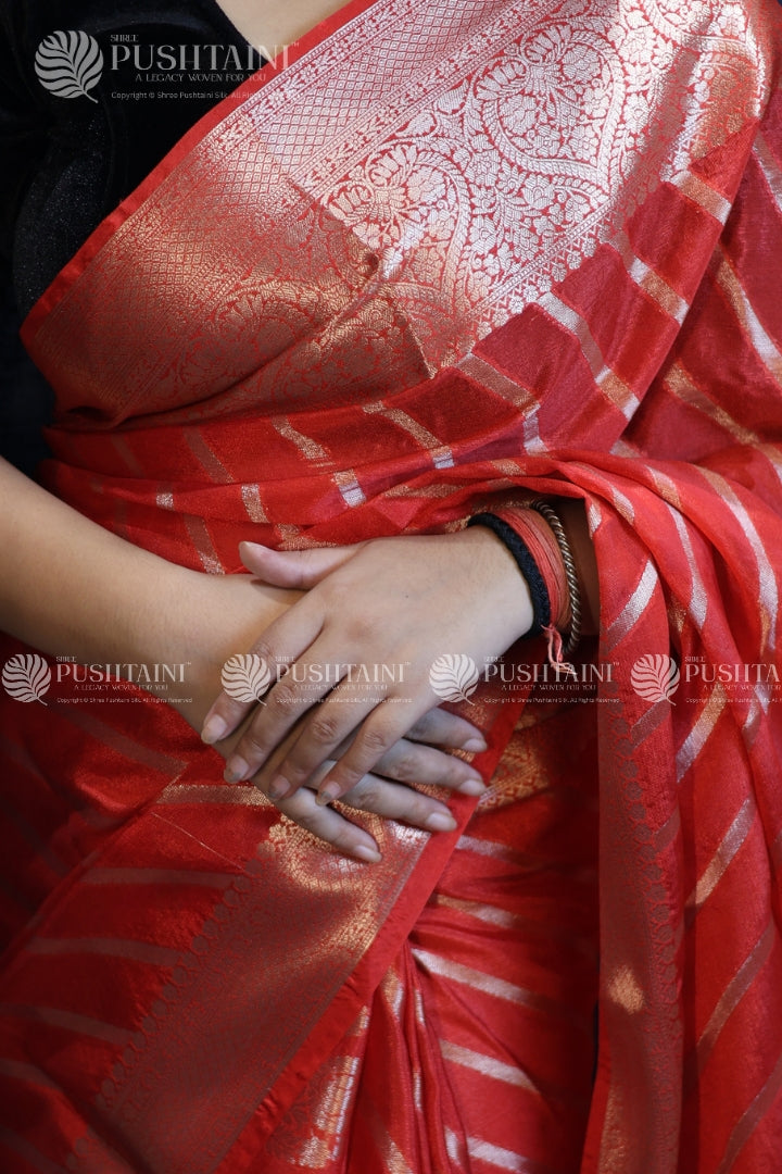 Red Warm Silk Fancy Saree