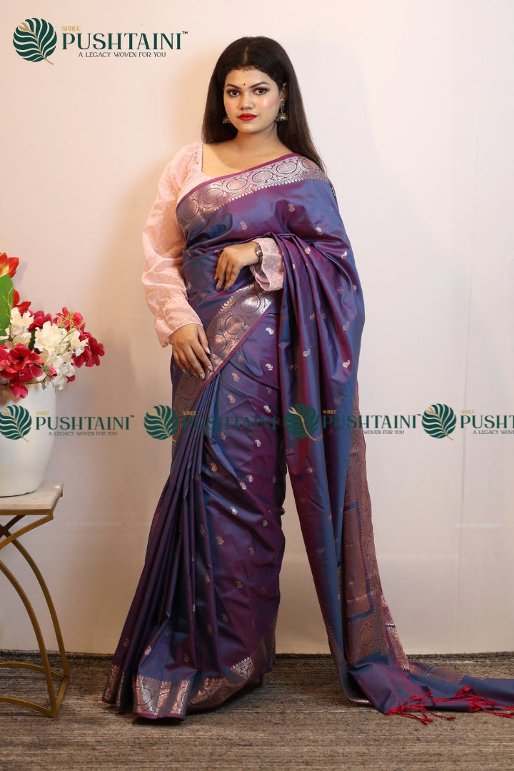 Grey Art Silk Fancy Saree