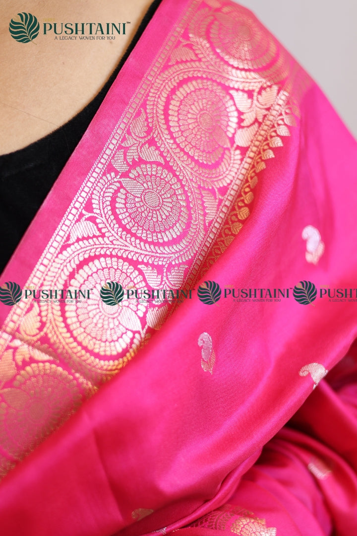 Pink Art Silk Fancy Saree